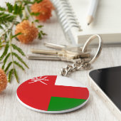 Oman Flag Sleutelhanger (Zijkant)