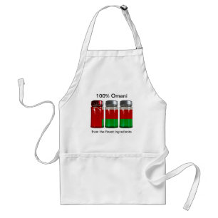 Oman Flag Spice Jars Apron Standaard Schort
