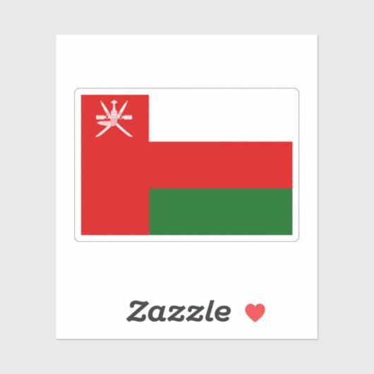 Oman Flag Sticker (Vel)