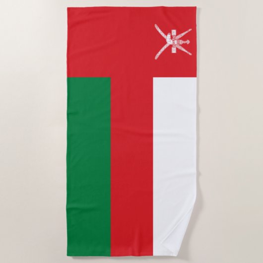 Oman Flag Strandlaken (Voorkant)