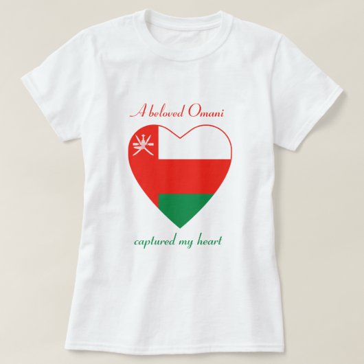 Oman Flag SweeLieverd T-Shirt (Design voorkant)