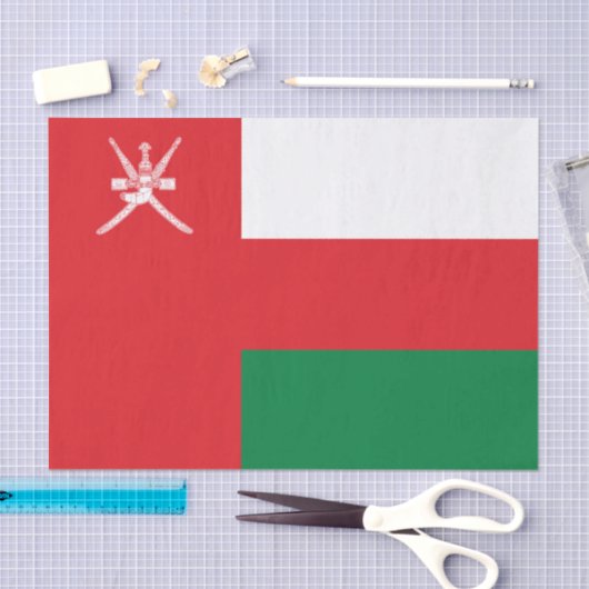 Oman Flag Tissuepapier (Craft)
