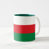 Oman Flag Tweekleurige Koffiemok (Voorkant rechts)