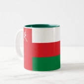 Oman Flag Tweekleurige Koffiemok (Voorkant links)