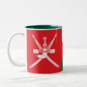 Oman Flag Tweekleurige Koffiemok (Links)
