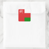 Oman Flag Vierkante Sticker (Tas)