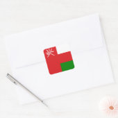 Oman Flag Vierkante Sticker (Envelop)