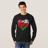 Oman Heart Omani Flag Omani Pride 1 T-shirt (Voorkant volledig)