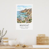 Oman Hoofdstad Muurkunst Rustige Haven Uitzicht Poster (Keuken)