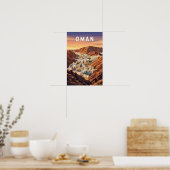 Oman Illustratie Reis Kunst Vintage Poster (Keuken)