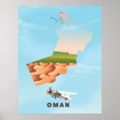 Oman illustreerde kaartreisposter poster (Voorkant)