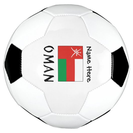 Oman Imani vlag gepersonaliseerd Voetbal (Gedraaid)