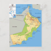 Oman-kaart 2 briefkaart (Voorkant)