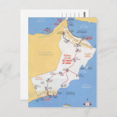 Oman-kaart Briefkaart (Voorkant / Achterkant)