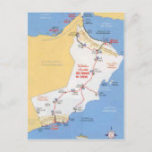 Oman-kaart Briefkaart (Voorkant)