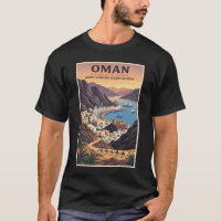 Oman Landschap Illustratie Reis Kunst Vintage