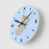 Oman Map Clock Ronde Klok (Hoek)