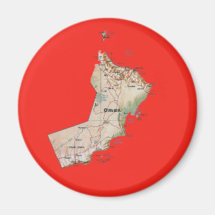 Oman Map Magnet