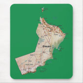 Oman Map Mousepad Muismat (Voorkant)