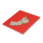 Oman Map Tile Tegeltje (Zijkant)