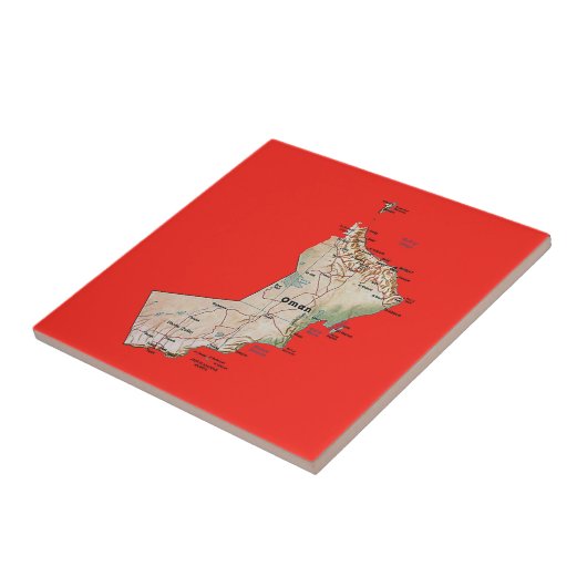 Oman Map Tile Tegeltje (Zijkant)