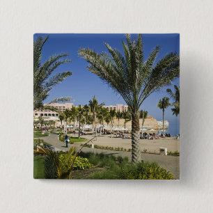 Oman, Muscat, Al, Jissah. Shangri, La Barr Al, Vierkante Button 5,1 Cm