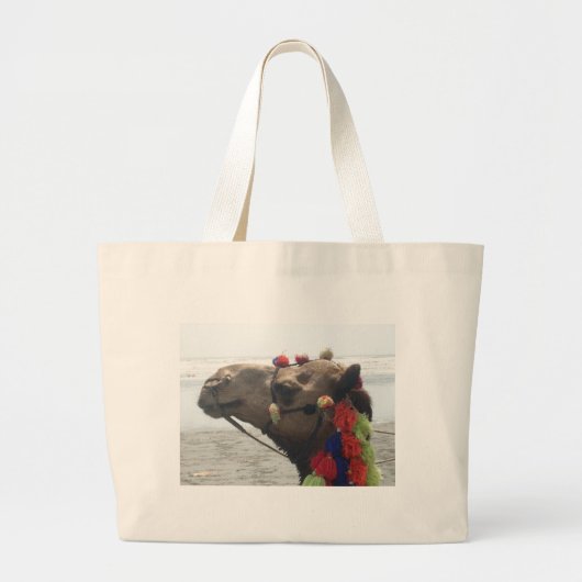 Oman Muscat Camel Fotokunst Print Grote Tote Bag (Voorkant)