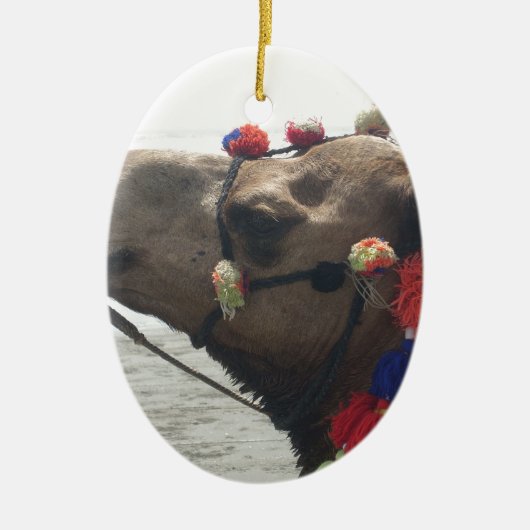 Oman Muscat Camel Fotokunst Print Keramisch Ornament (Voorkant)