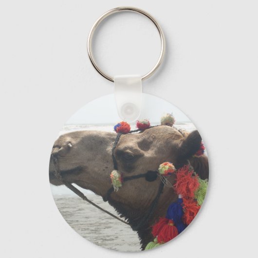 Oman Muscat Camel Fotokunst Print Sleutelhanger (Voorkant)