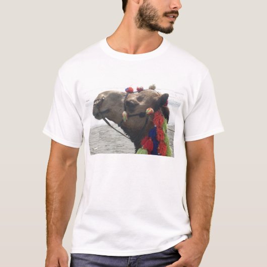 Oman Muscat Camel Fotokunst Print T-shirt (Voorkant)