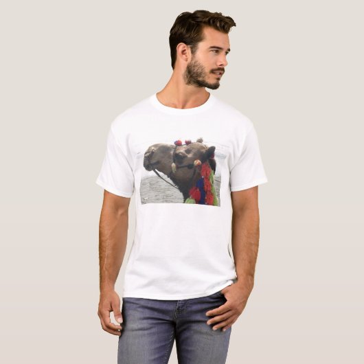 Oman Muscat Camel Fotokunst Print T-shirt (Voorkant volledig)