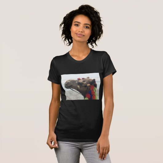 Oman Muscat Camel Fotokunst Print T-shirt (Voorkant volledig)