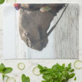 Oman Muscat Camel Fotokunst Print Theedoek (Gevouwen)