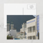 Oman, Muscat, Mutrah. Mutrah Corniche-moskee en Briefkaart (Voorkant / Achterkant)