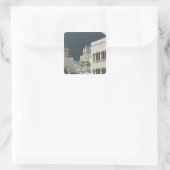 Oman, Muscat, Mutrah. Mutrah Corniche-moskee en Vierkante Sticker (Tas)