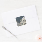 Oman, Muscat, Mutrah. Mutrah Corniche-moskee en Vierkante Sticker (Envelop)