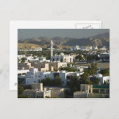 Oman, Muscat, Qurm. Gebouwen in Qurm Area / 2 Briefkaart (Voorkant / Achterkant)