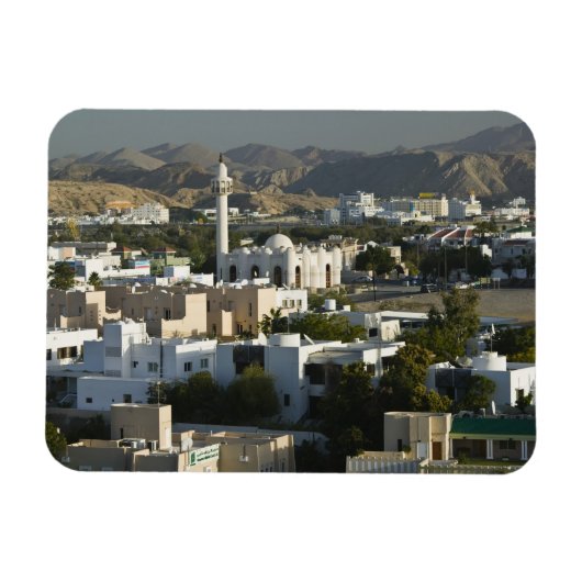Oman, Muscat, Qurm. Gebouwen in Qurm Area / 2 Magneet (Horizontaal)