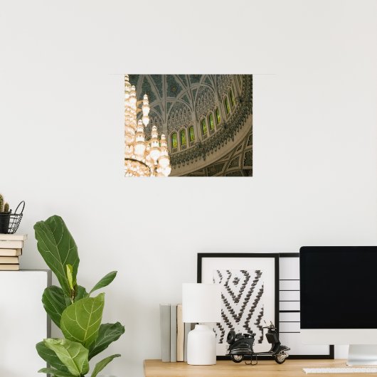 Oman, Muscat, Sultan Qaboos moskee Poster (Thuiskantoor)