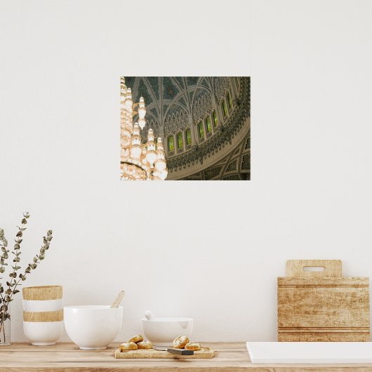 Oman, Muscat, Sultan Qaboos moskee Poster (Keuken)