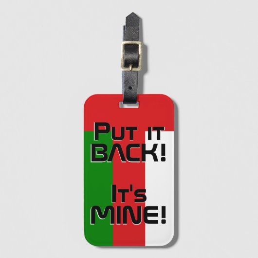 Oman National Flag Funny Patriotic Bagagelabel (Voorkant (verticaal))