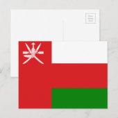 Oman National World Flag Briefkaart (Voorkant / Achterkant)