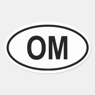 Oman "OM" Ovale Sticker