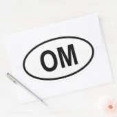 Oman "OM" Ovale Sticker (Envelop)