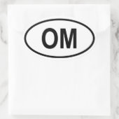 Oman "OM" Ovale Sticker (Tas)
