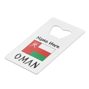 Oman Omaanse Vlag Gepersonaliseerde Naam Creditkaart Flessenopener