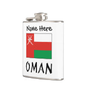 Oman Omaanse Vlag Gepersonaliseerde Naam Heupfles (Links)