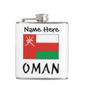 Oman Omaanse Vlag Gepersonaliseerde Naam Heupfles (Voorkant)