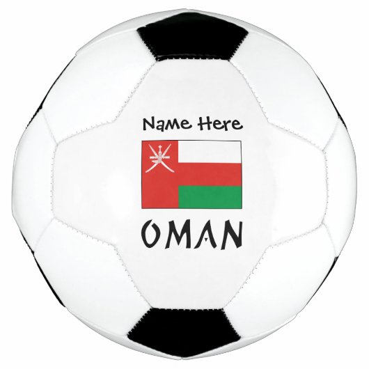 Oman Omaanse Vlag Gepersonaliseerde Naam Voetbal (Voorkant)