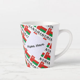 Oman Omaanse Vlag Getegeld Gepersonaliseerde Naam Latte Mok